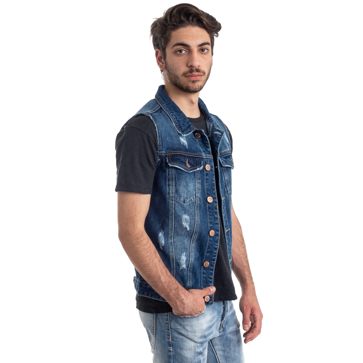 ropa Chaquetas hombre Gilet Jeans LPHM1086 LANDEK PARK Cafedelmar Shop