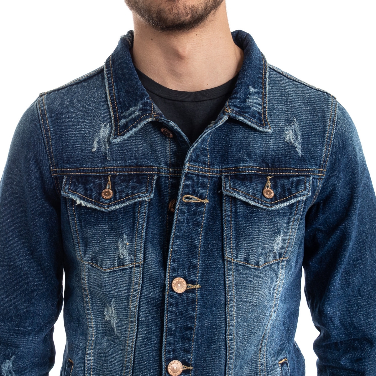 clothing Jackets men Giubbino Jeans LPHM1087 LANDEK PARK Cafedelmar Shop