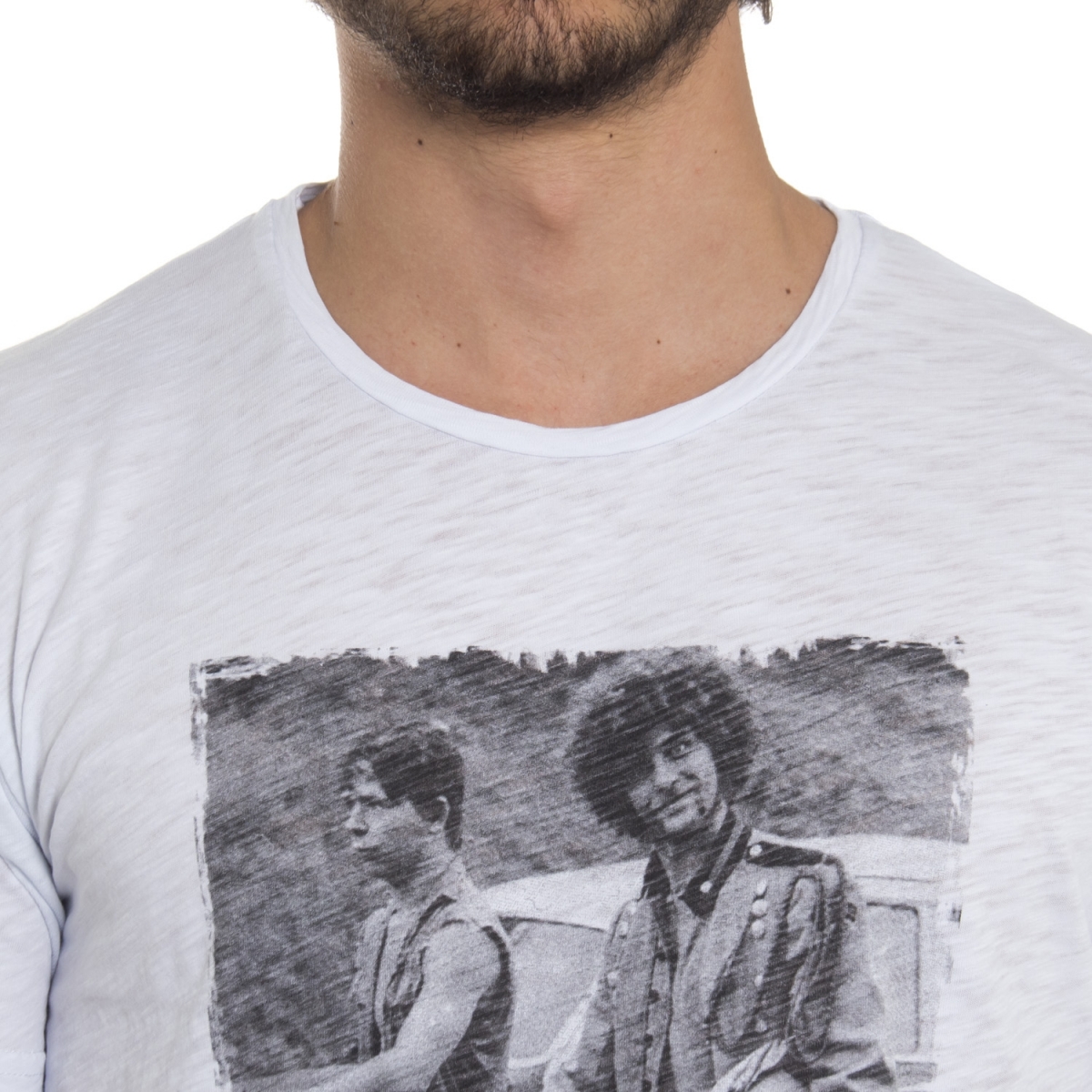 Verkäufe von Herrenbekleidung T-shirt LP23-2 BIANCO Cafedelmar Shop