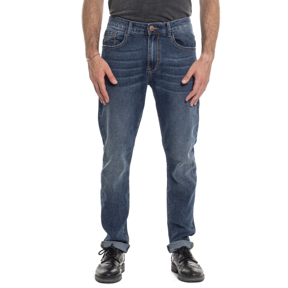 abbigliamento Jeans uomo Jeans slim fit ATM1088-4 LANDEK PARK Cafedelmar Shop