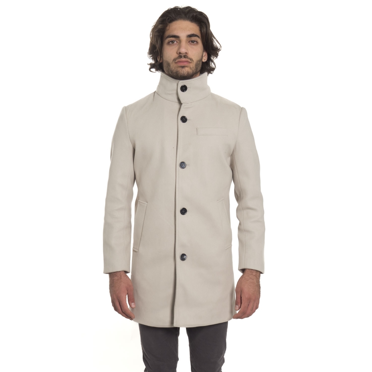 abbigliamento Giubbini uomo Cappotto con gilet NP1769 NEROGRANIT Cafedelmar Shop